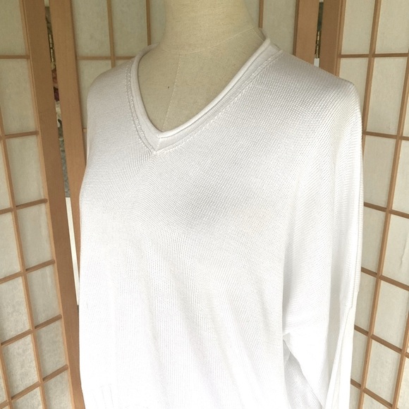 Shirin Guild White Cotton Boxy Loose Fit Scotland Sweater - Picture 13 of 15